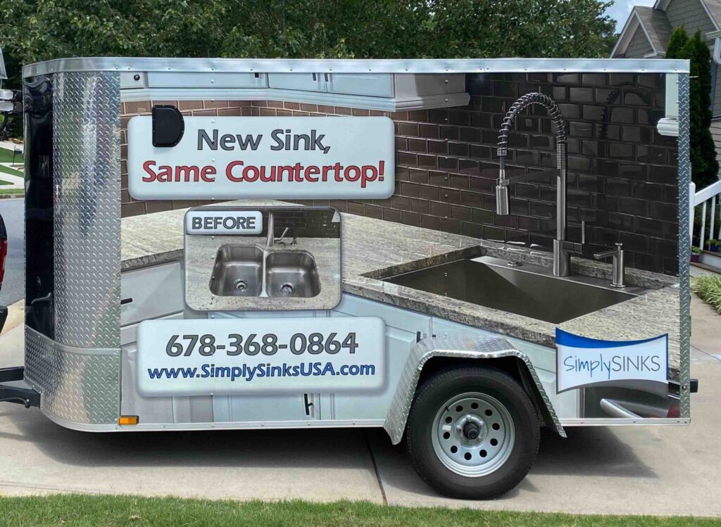 Trailer Full Wrap for Simply Sinks in North Georgia